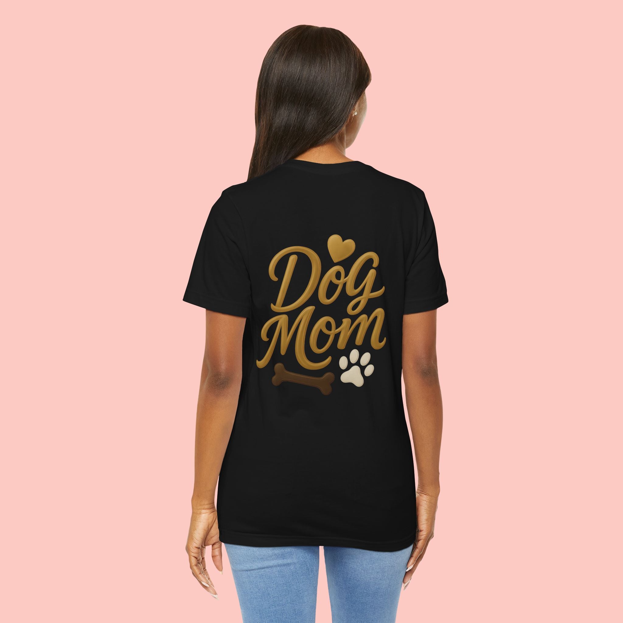 Dog Mom T-Shirt — Cute Paw & Bone Graphic Tee for Pet Lovers