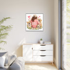 Dog Mom Canvas Print — Framed Matte Wall Art with Cute Dogs & Hearts