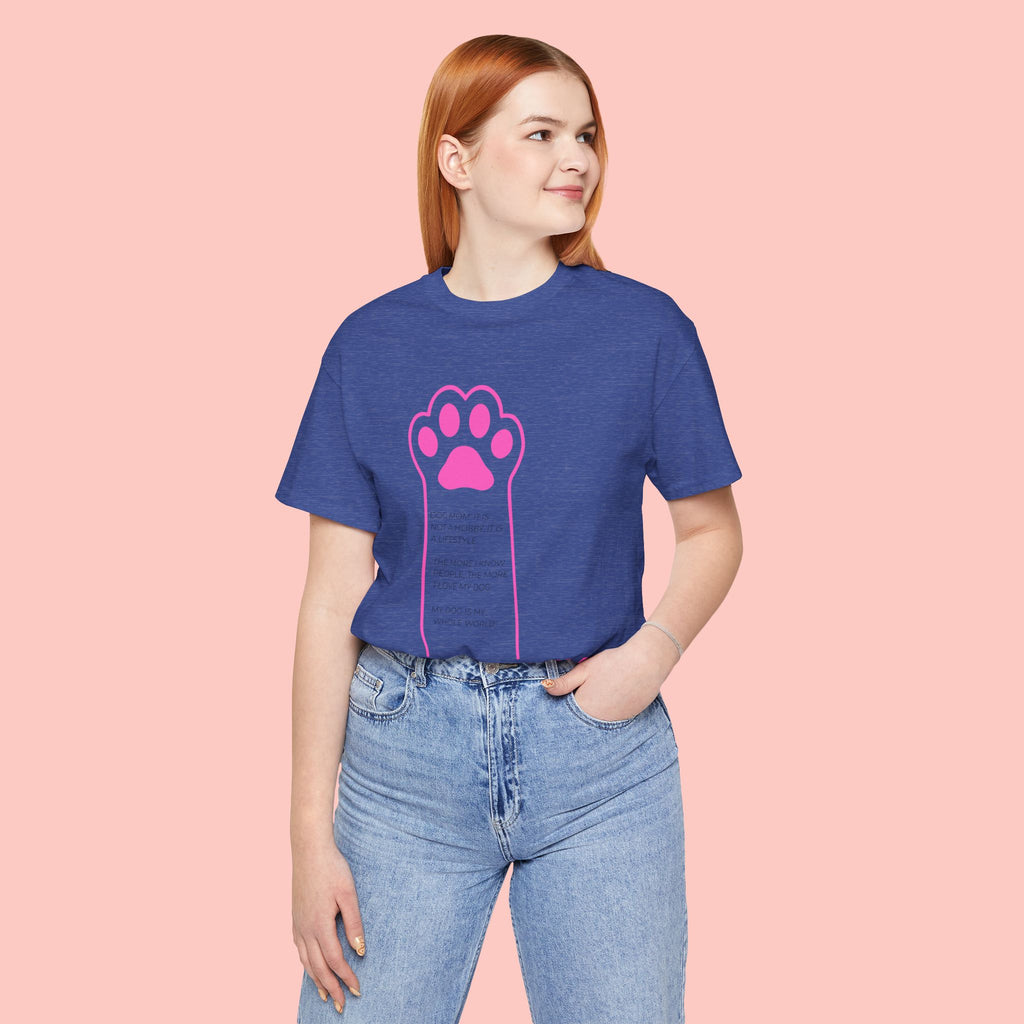 Blessed Dog Mom T-Shirt — Pink Paw Graphic Tee