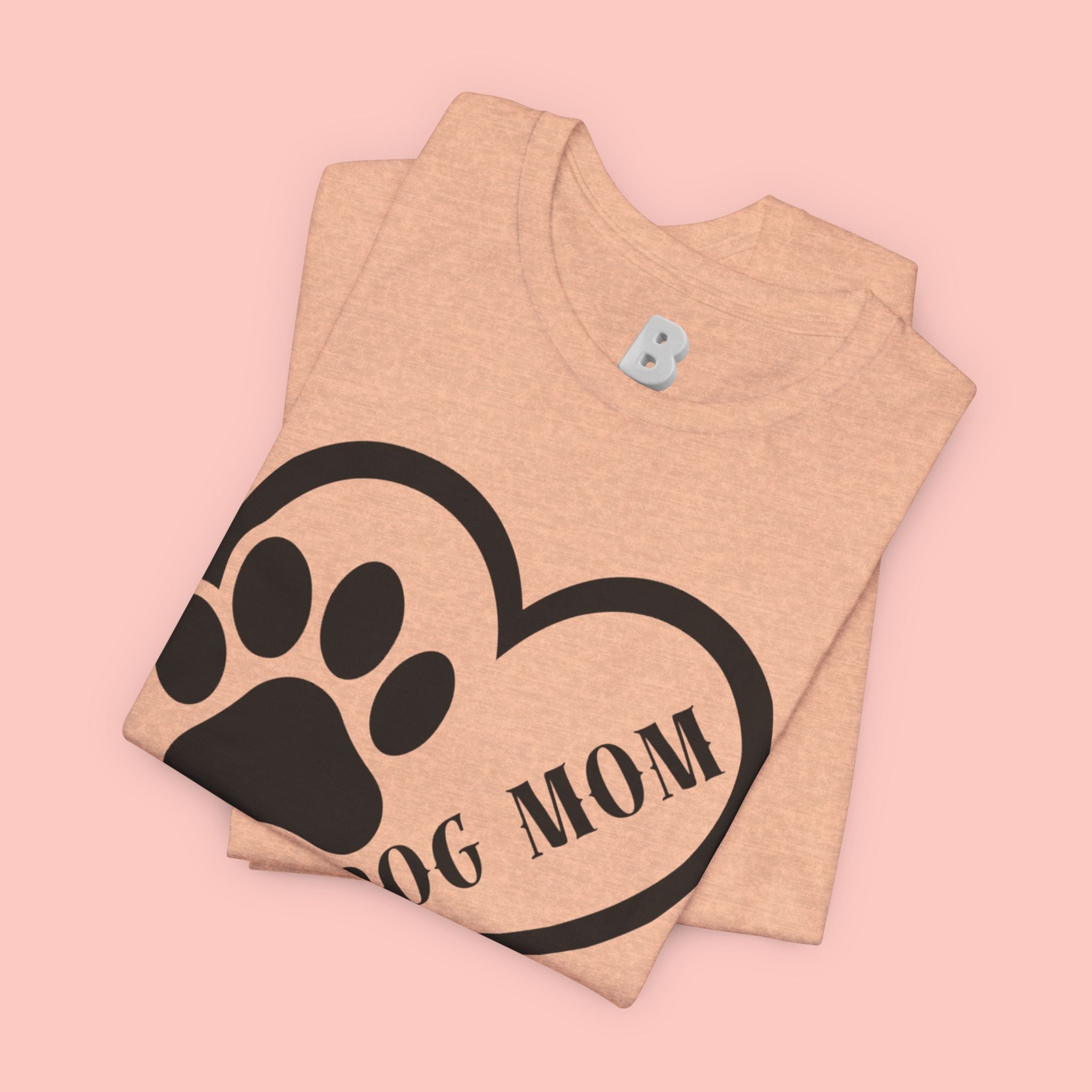 Dog Mom Heart Paw T-Shirt