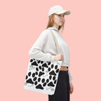 Dalmatian Paw Print Tote Bag — Dog Bones & Paw Pattern AOP Tote