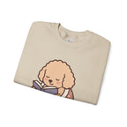 Cozy Reading Puppy Sweatshirt — "Paw Prints On My Soul" Crewneck