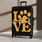 Pet Lover "LOVE" Paw Print Suitcase — Carry-On Luggage for Dog & Cat Owners