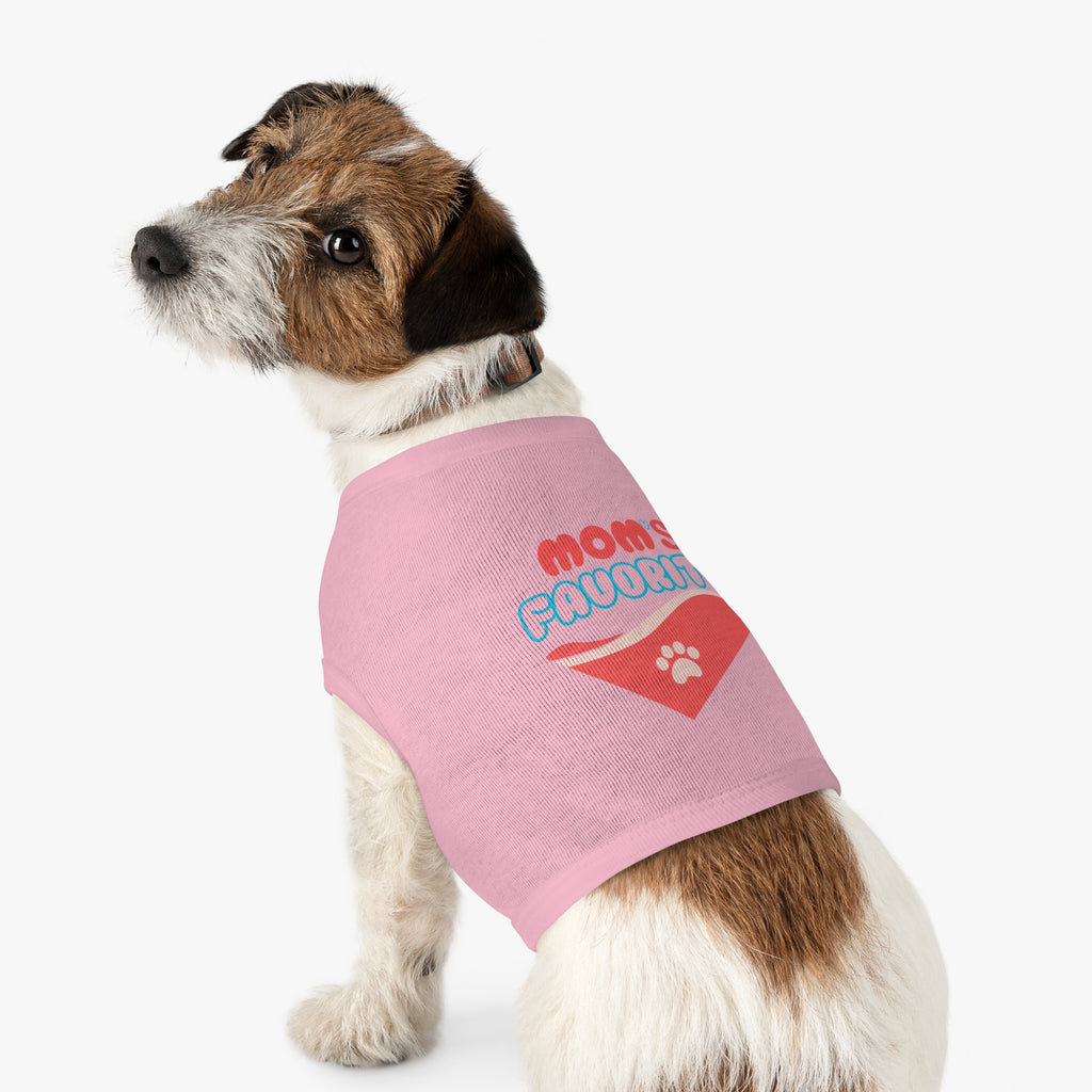 Mom's Favorite Pet Tank Top – Cute Paw Print Bandana Design for Dogs & Cats