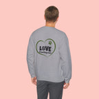 Dog Mom Sweatshirt – "LOVE" Paw Heart Crewneck