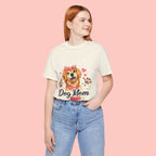 Dog Mom T-Shirt – Cute Golden Retriever Design with Hearts & Paw Prints