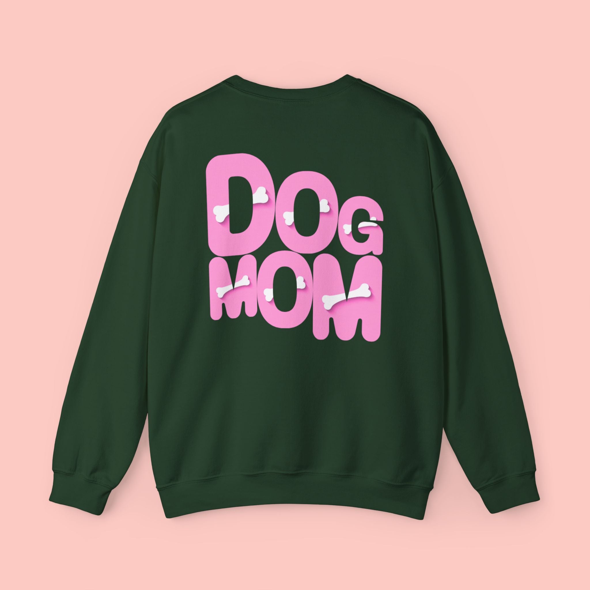 Dog Mom Sweatshirt — Cute Pink Graphic Crewneck for Pet Lovers