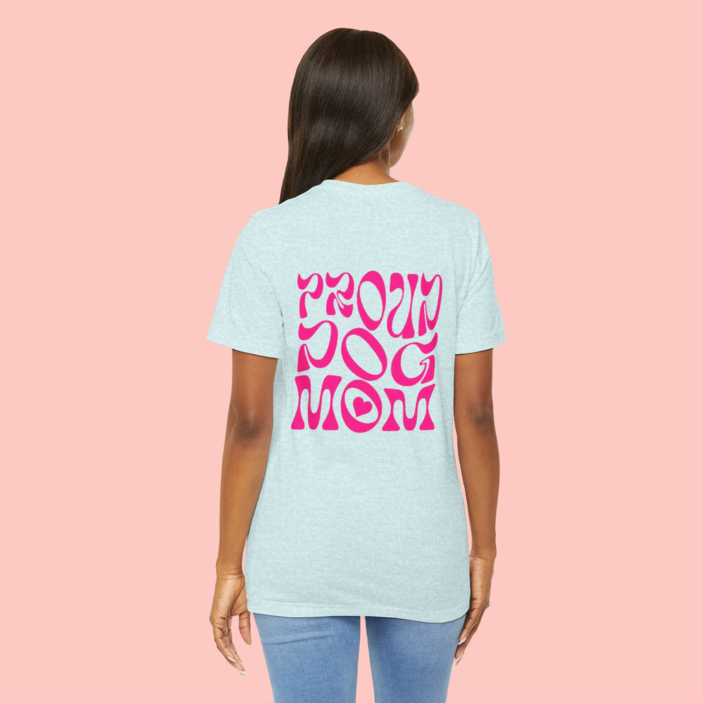 Proud Dog Mom T-Shirt — Retro Pink Graphic Tee for Pet Lovers