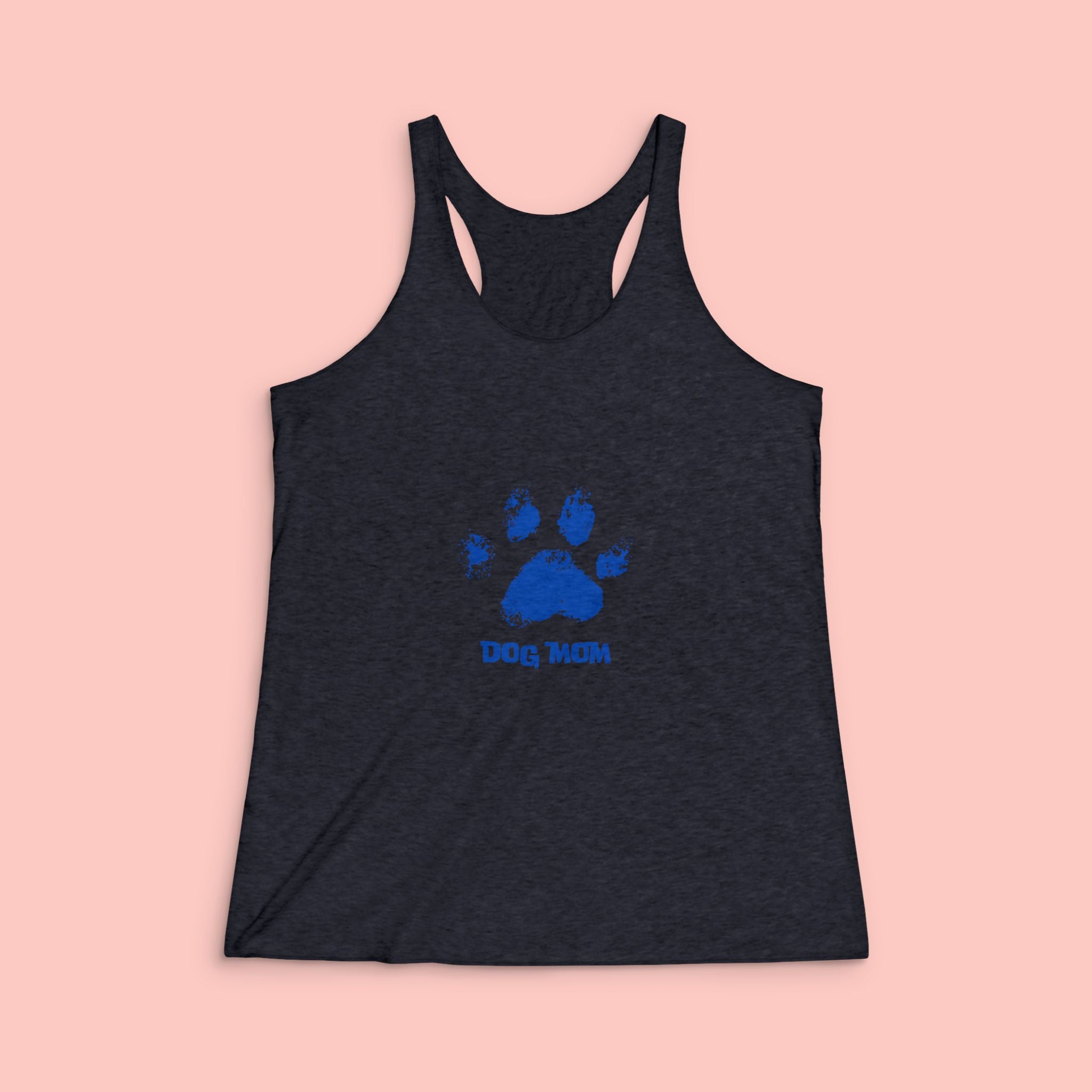 Dog Mom Paw Print Racerback Tank — Women's Pet Lover Tank Top