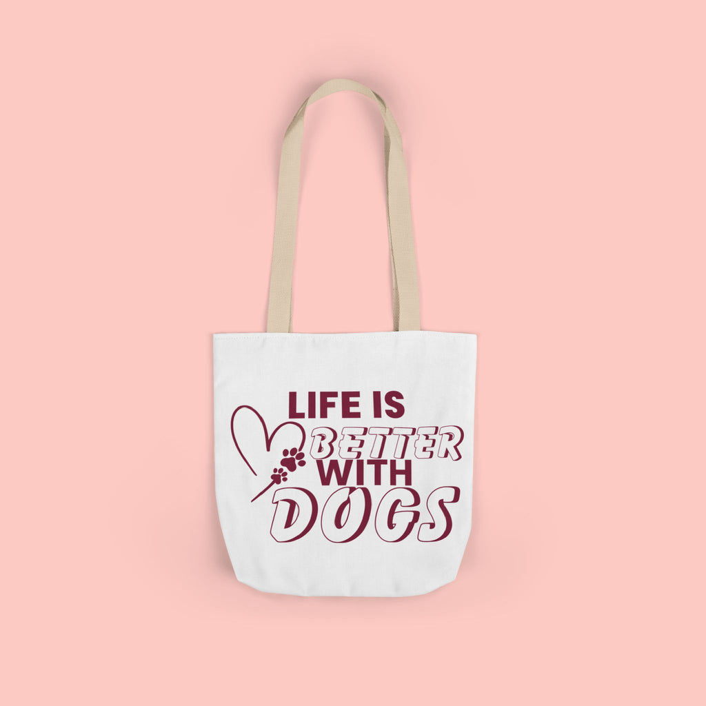 Life Is Better With Dogs Canvas Tote Bag