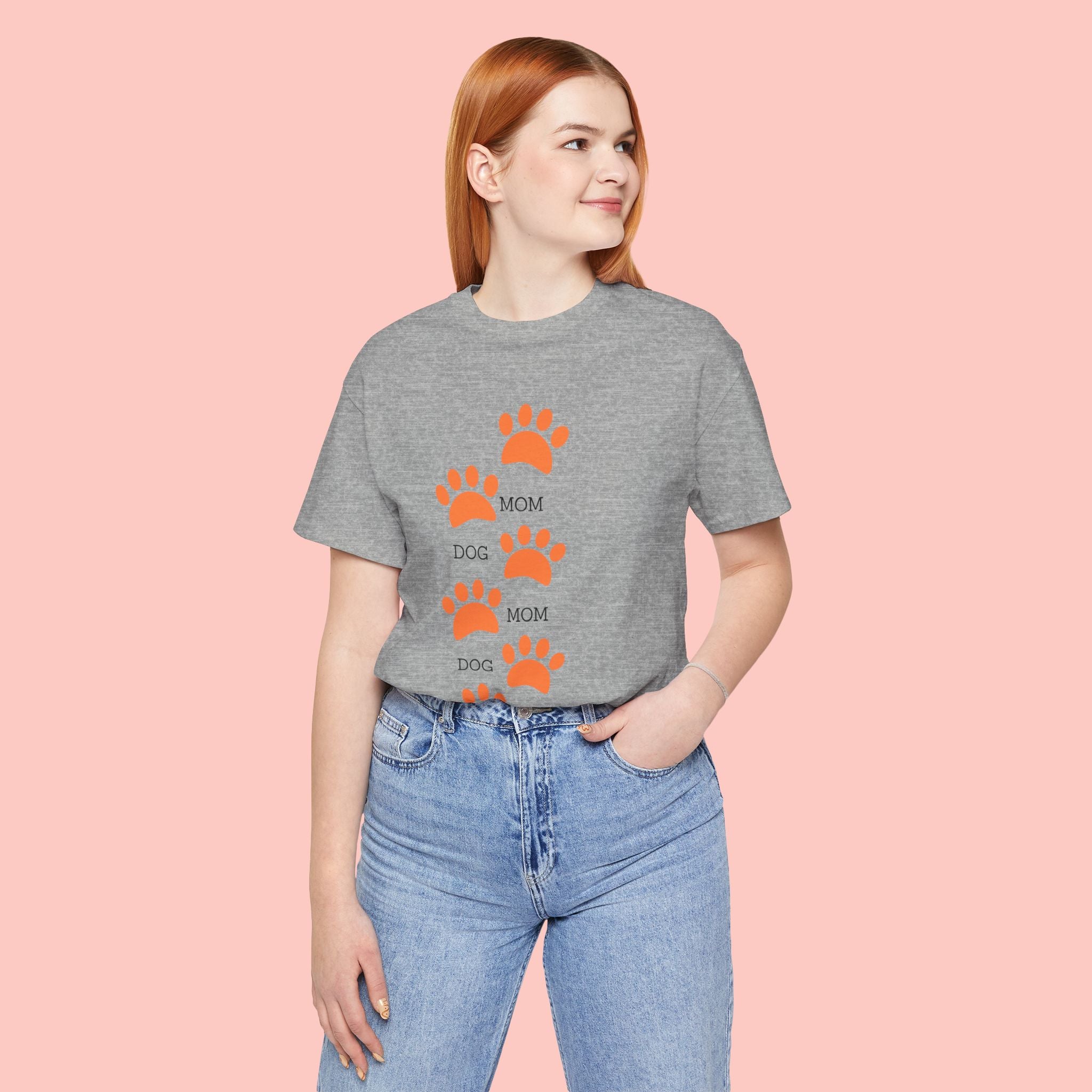 Dog Mom Paw Print T-Shirt — Cute Pet Lover Graphic Tee