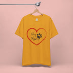 Dog Mom Heart Paw T‑Shirt