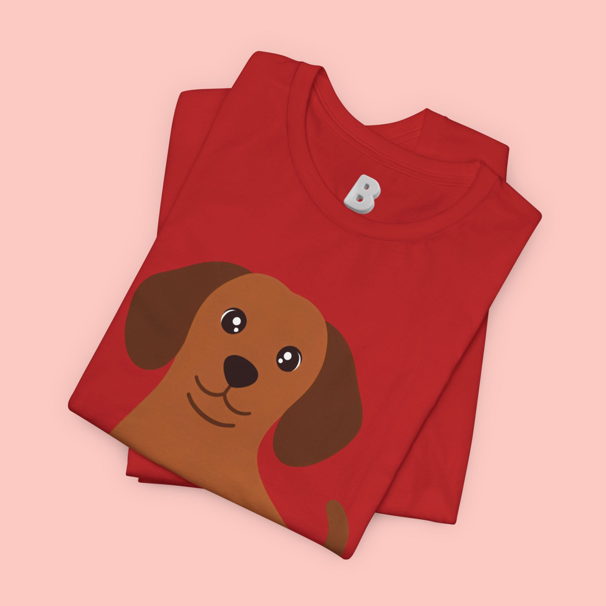 Dachshund Puppy Graphic T-Shirt — Cute Brown Dog Tee