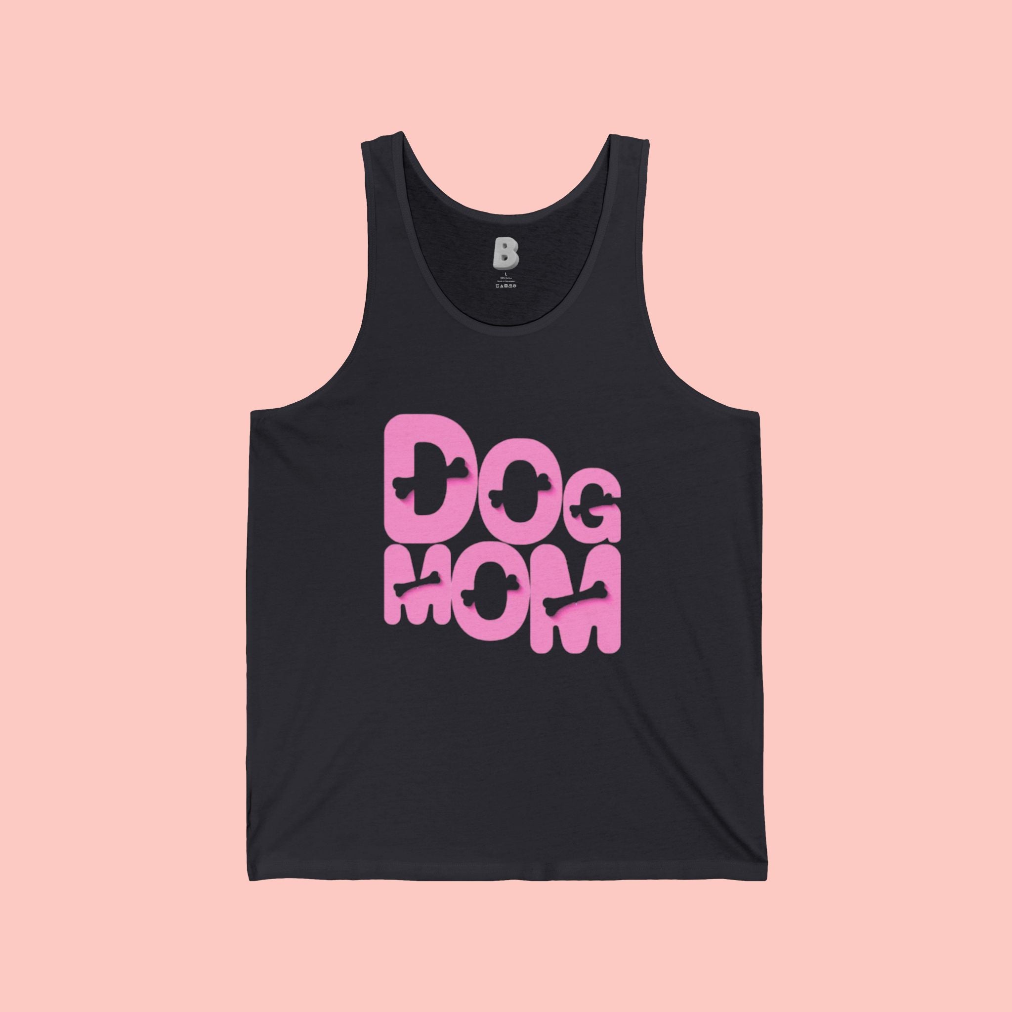 Dog Mom Tank Top — Pink Retro Graphic