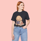 Paw Prints On My Soul T‑Shirt — Cute Reading Puppy Graphic Tee