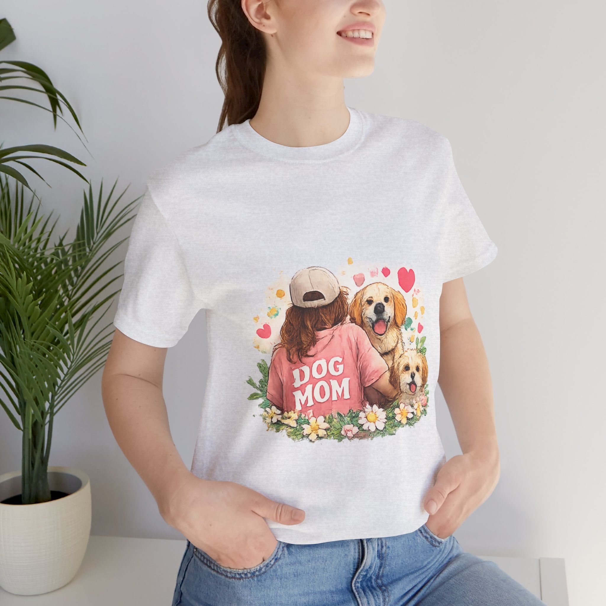 Dog Mom T-Shirt — Cute Floral Puppy Tee for Dog Lovers
