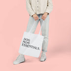 Dog Mom Essentials Canvas Tote — Funny Dog Mom Gift Tote Bag