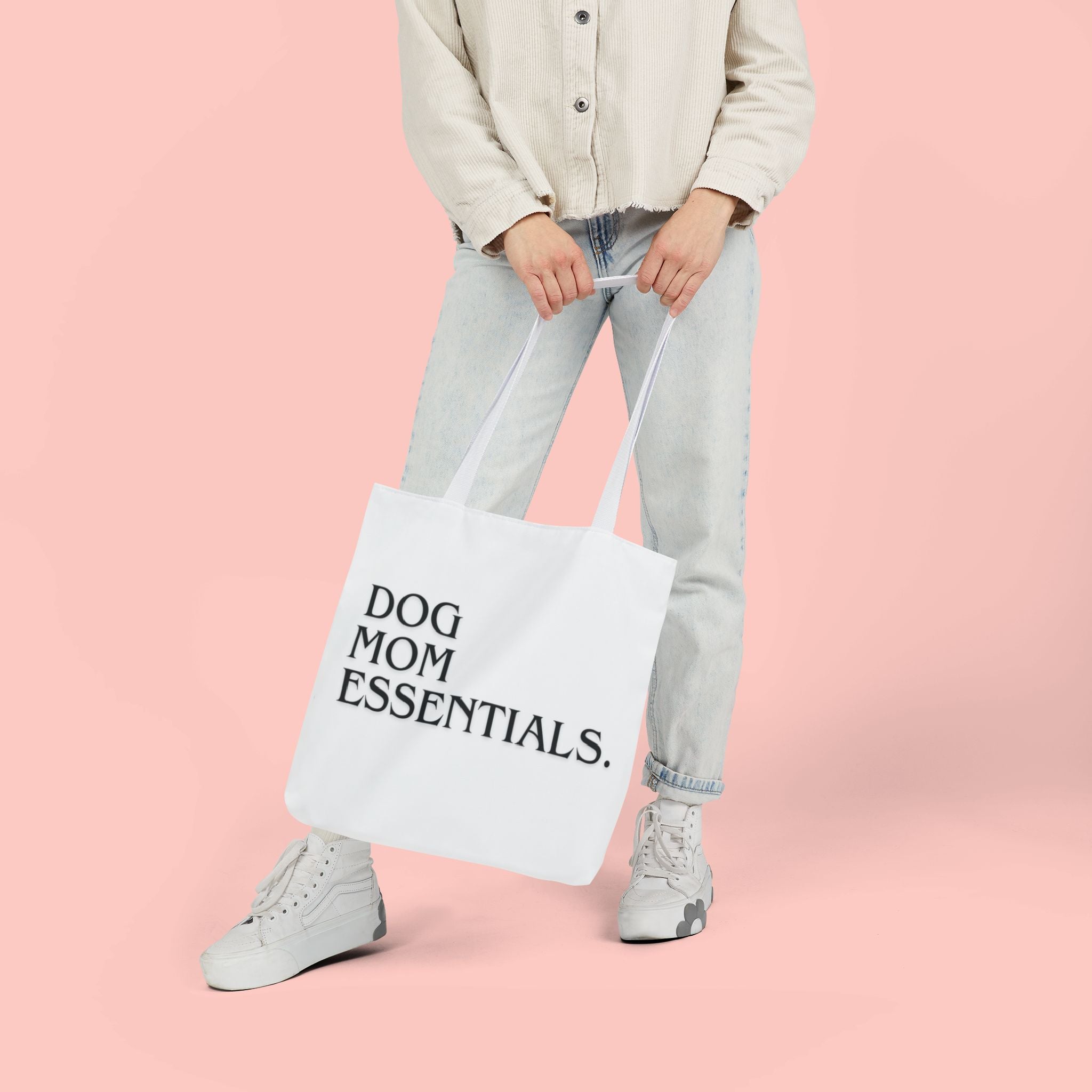 Dog Mom Essentials Canvas Tote — Funny Dog Mom Gift Tote Bag