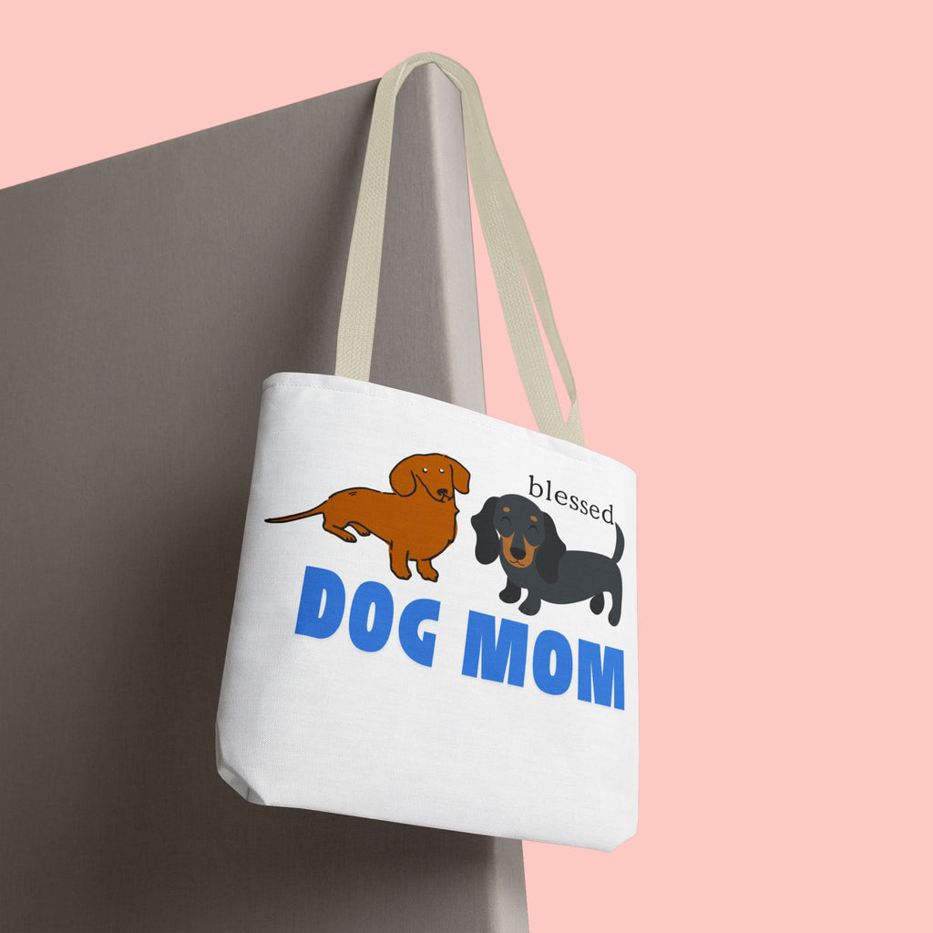 Dog Mom Tote Bag — Blessed Dachshund Design