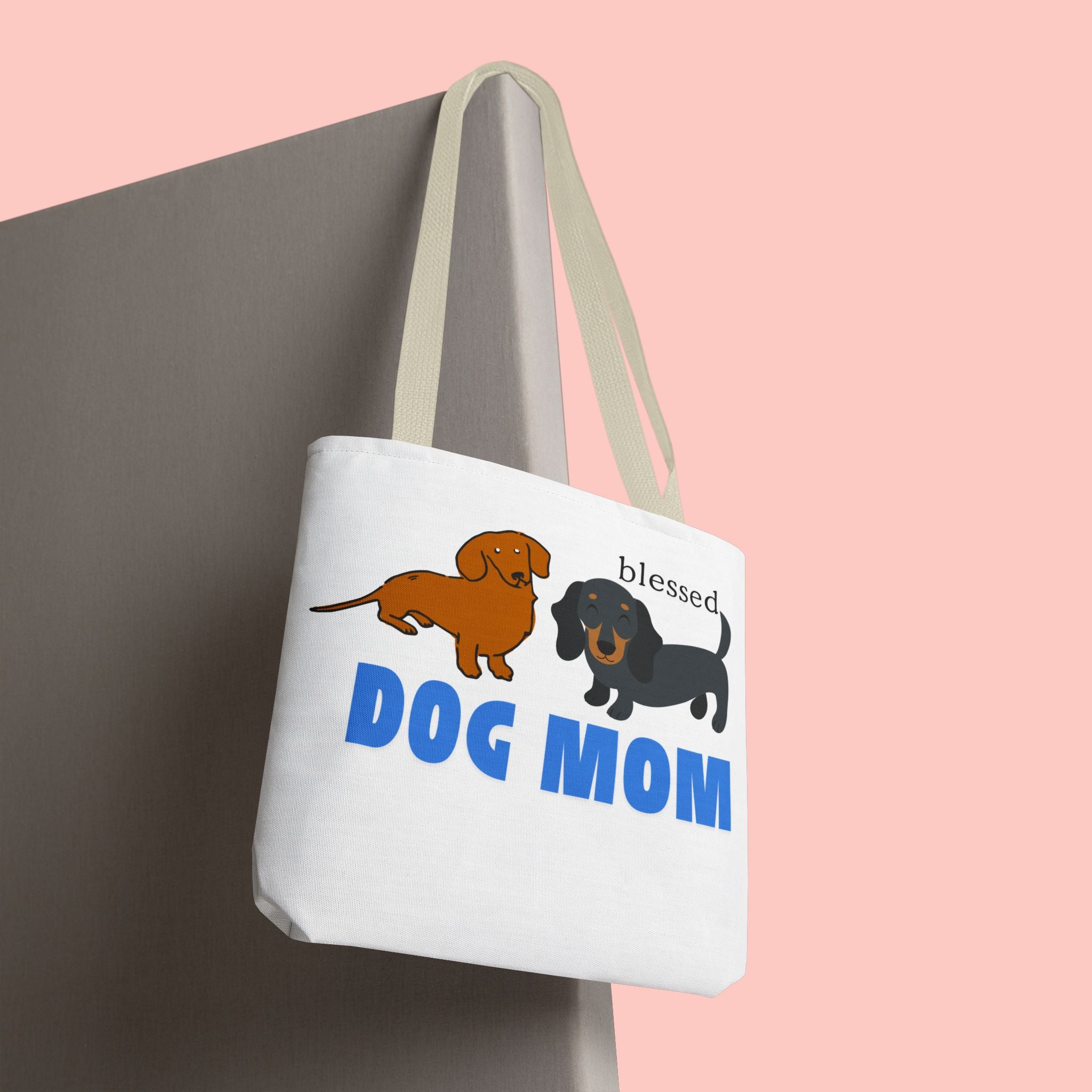 Dog Mom Tote Bag — Blessed Dachshund Design