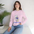 Dog Lover Crewneck Sweatshirt — "Love with my dog." Paw & Hold Graphic