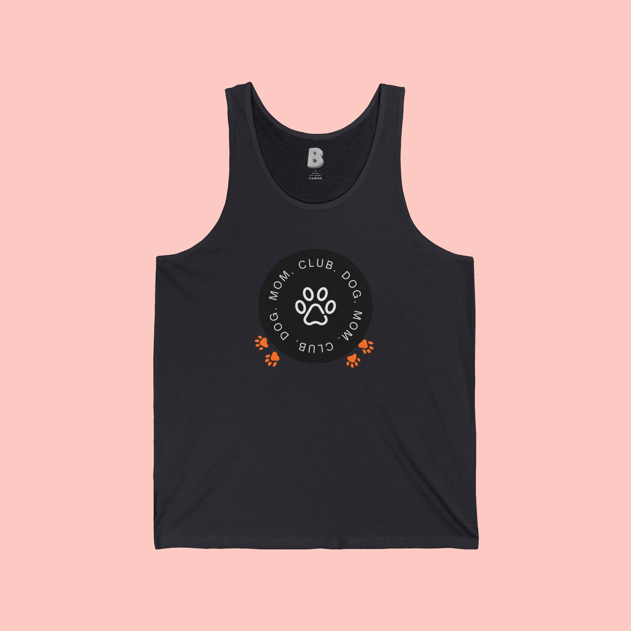 Dog Mom Club Tank Top — Paw Print Graphic Women’s Pet Lover Shirt