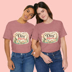 Dog Mom T-Shirt – Floral Heart Paw Design