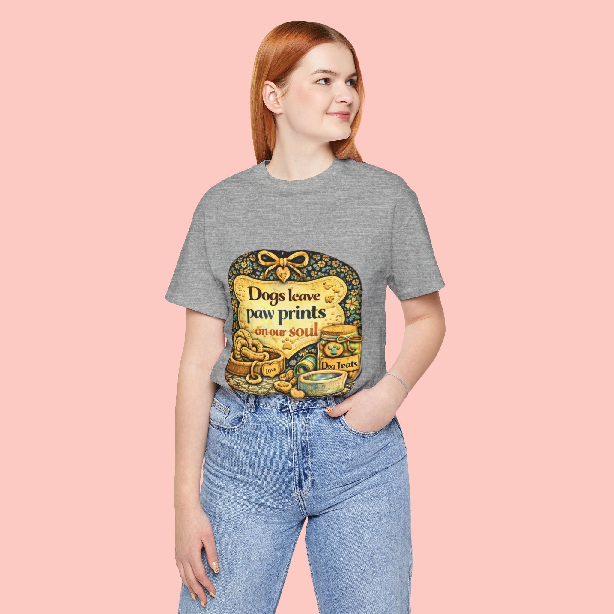 Dogs Leave Paw Prints Tee – Vintage Pet Lover T‑Shirt