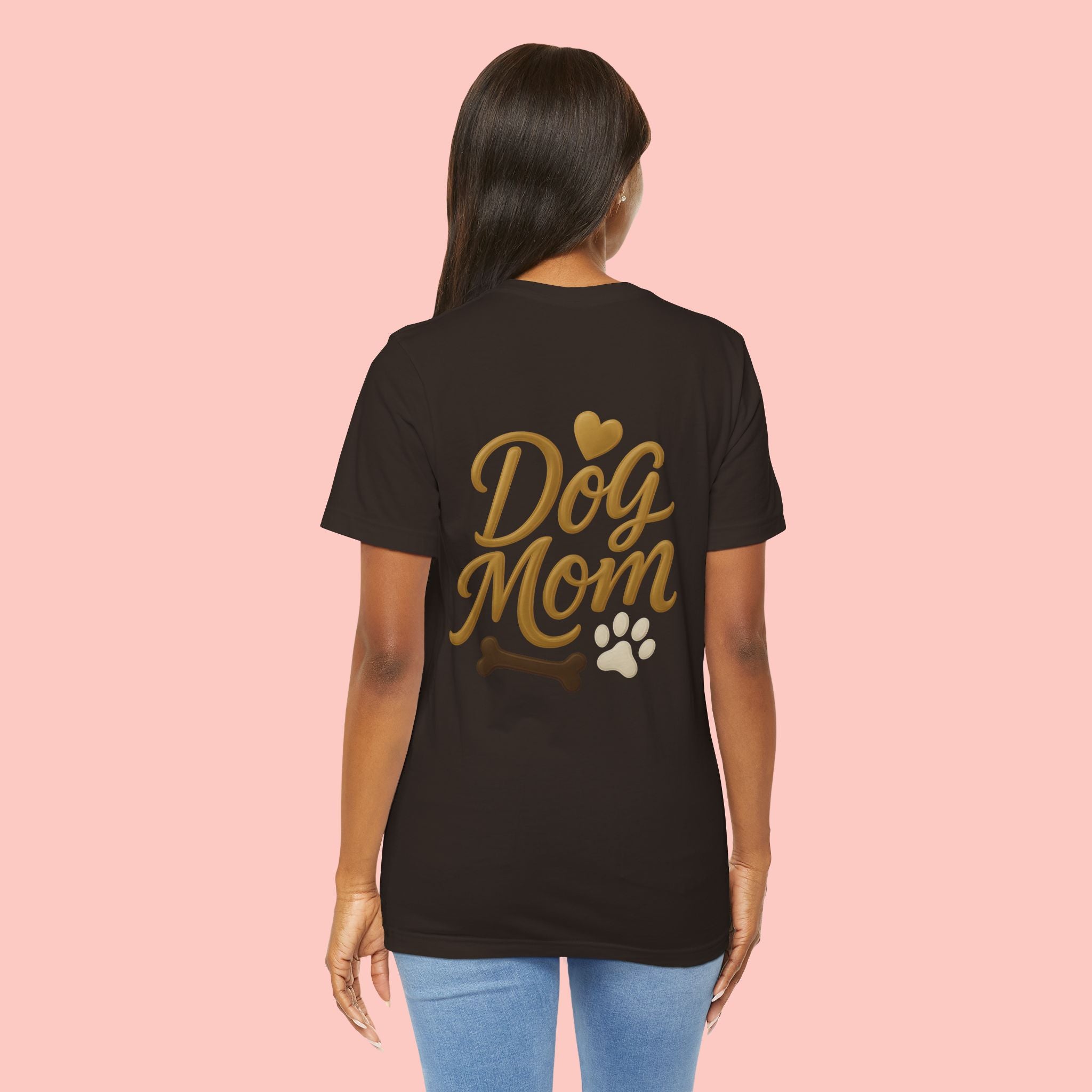Dog Mom T-Shirt — Cute Paw & Bone Graphic Tee for Pet Lovers