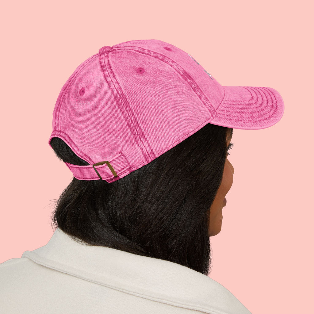 Vintage Embroidered 'DOG MOM' Cap — Washed Red Baseball Hat for Dog Lovers