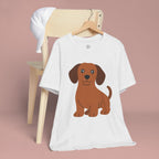 Dachshund Puppy Graphic T-Shirt — Cute Brown Dog Tee