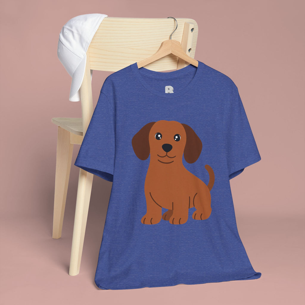 Dachshund Puppy Graphic T-Shirt — Cute Brown Dog Tee
