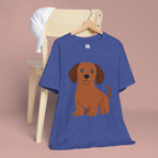 Dachshund Puppy Graphic T-Shirt — Cute Brown Dog Tee
