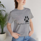 Two Paws, One Mom T-Shirt – Cute Dog Mom Paw Print Tee