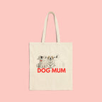Dog Mum Canvas Tote — Cute Illustrated Dogs Cotton Shopper Bag