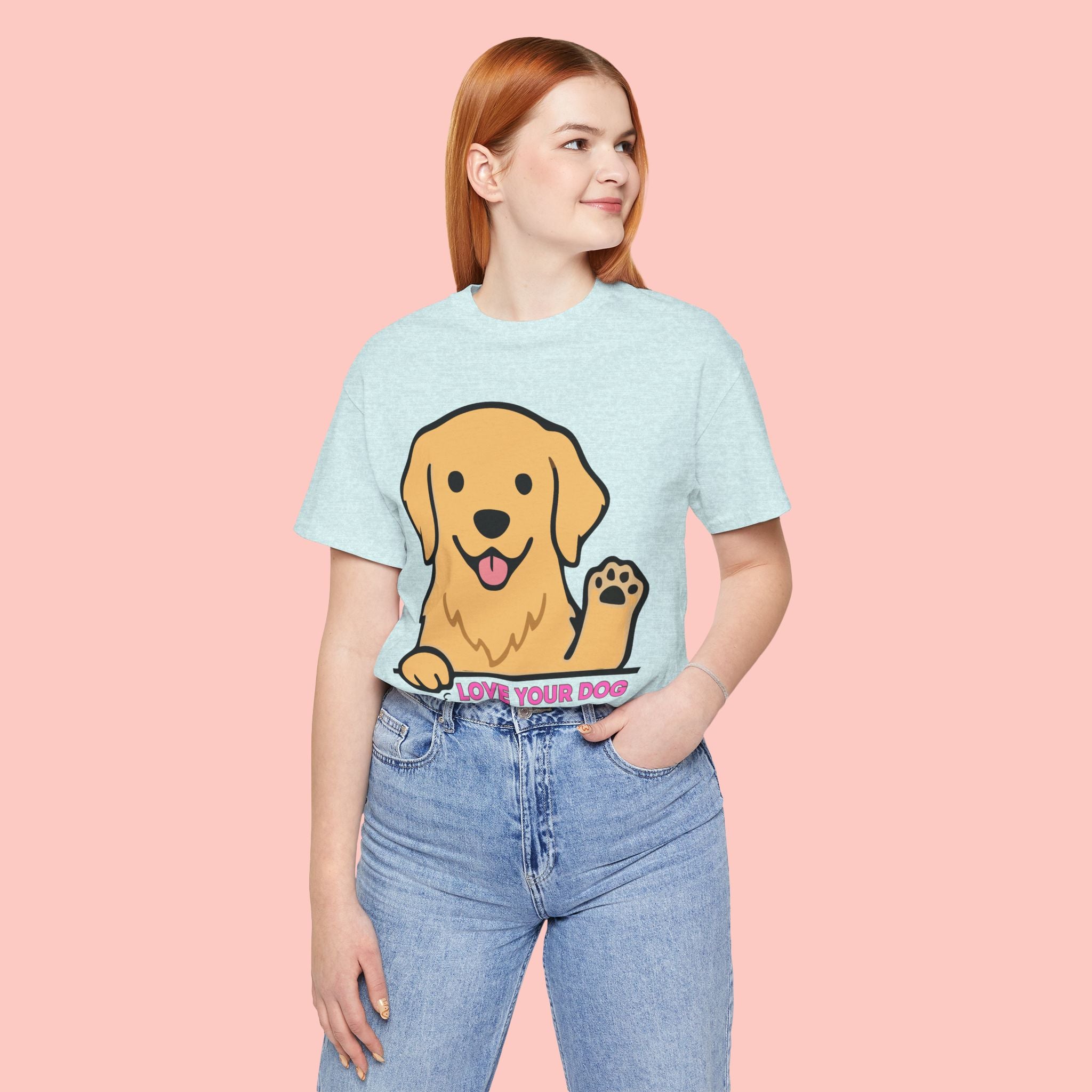 Love Your Dog Tee — Cute Golden Retriever Graphic T-Shirt