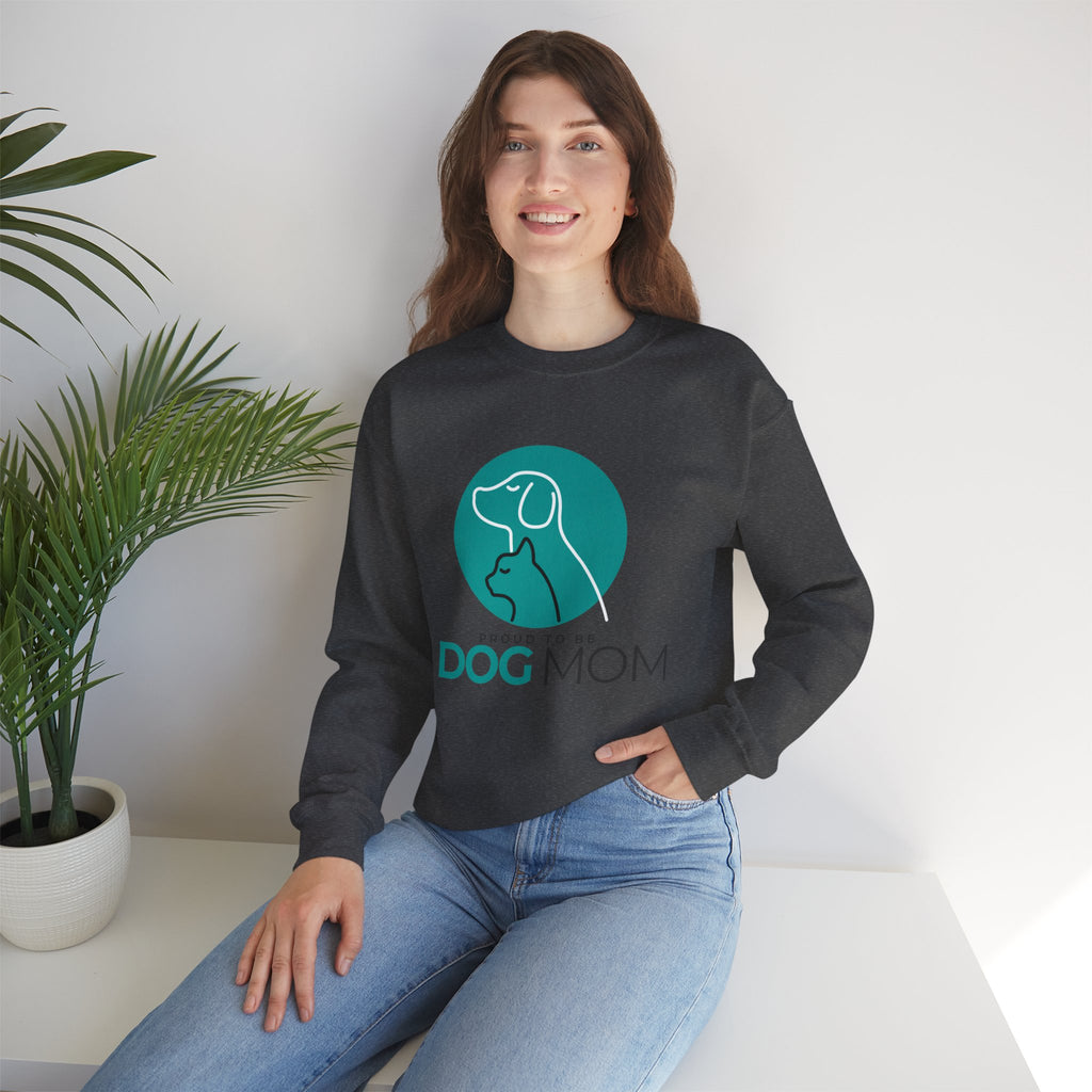 Dog Mom Crewneck Sweatshirt – Proud To Be Dog Mom Graphic Pullover