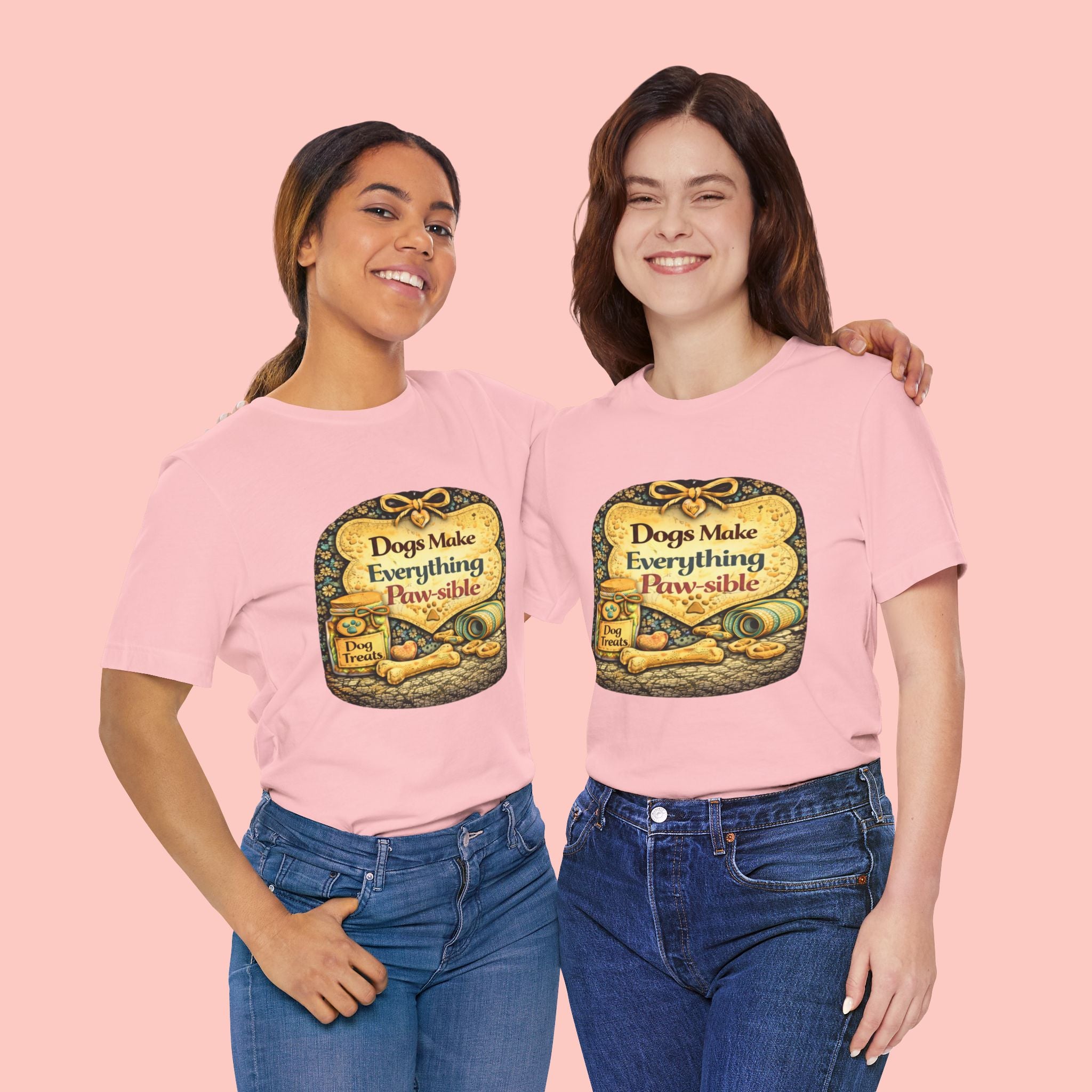 Dog Lover T‑Shirt – "Dogs Make Everything Paw‑sible" Vintage Pet Rescue Tee