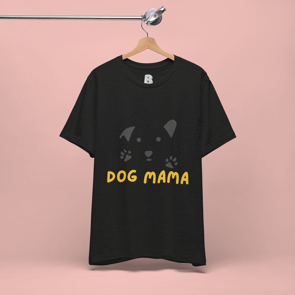 Dog Mama Graphic Tee — Cute Paw Print Dog Face T-Shirt for Dog Lovers