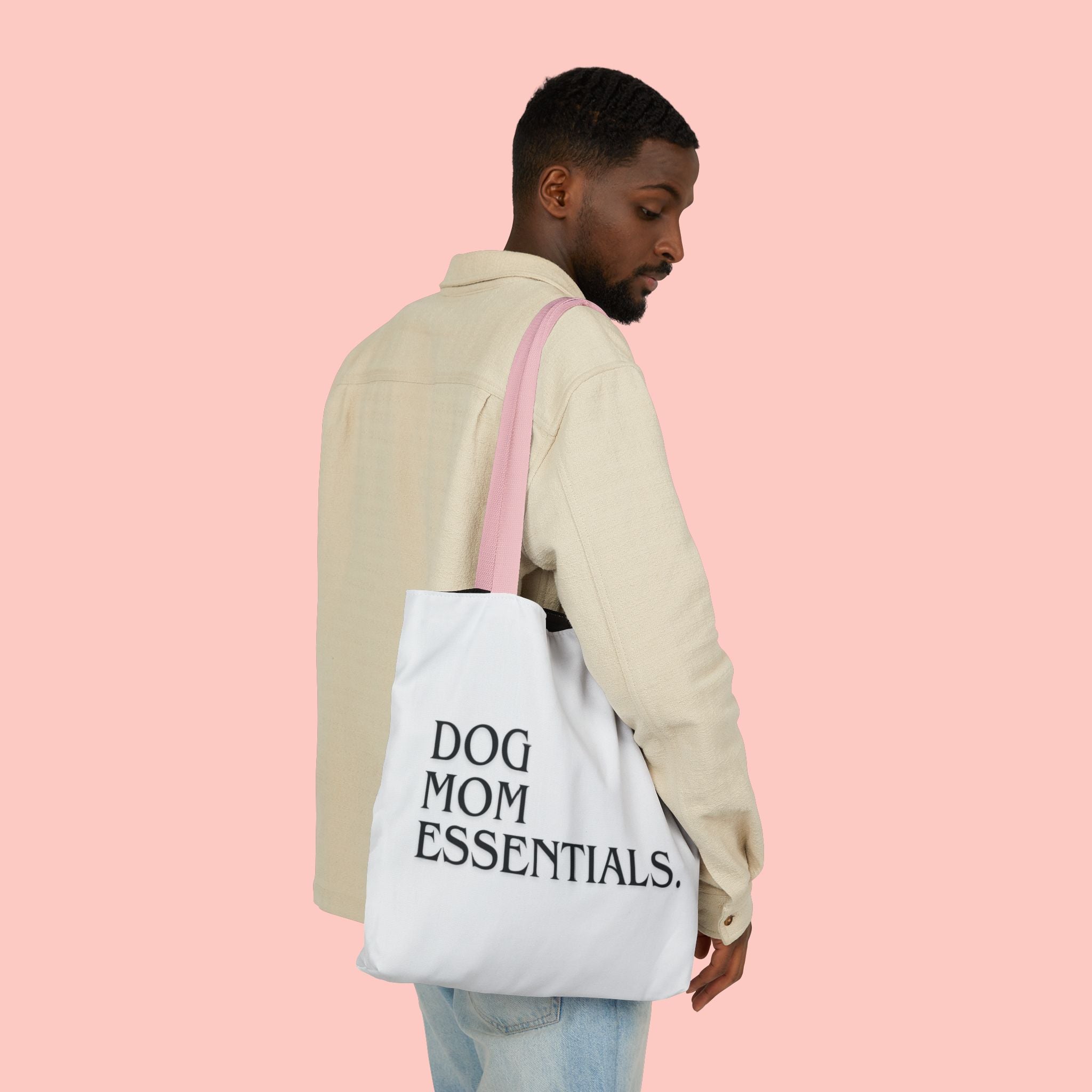 Dog Mom Essentials Canvas Tote — Funny Dog Mom Gift Tote Bag