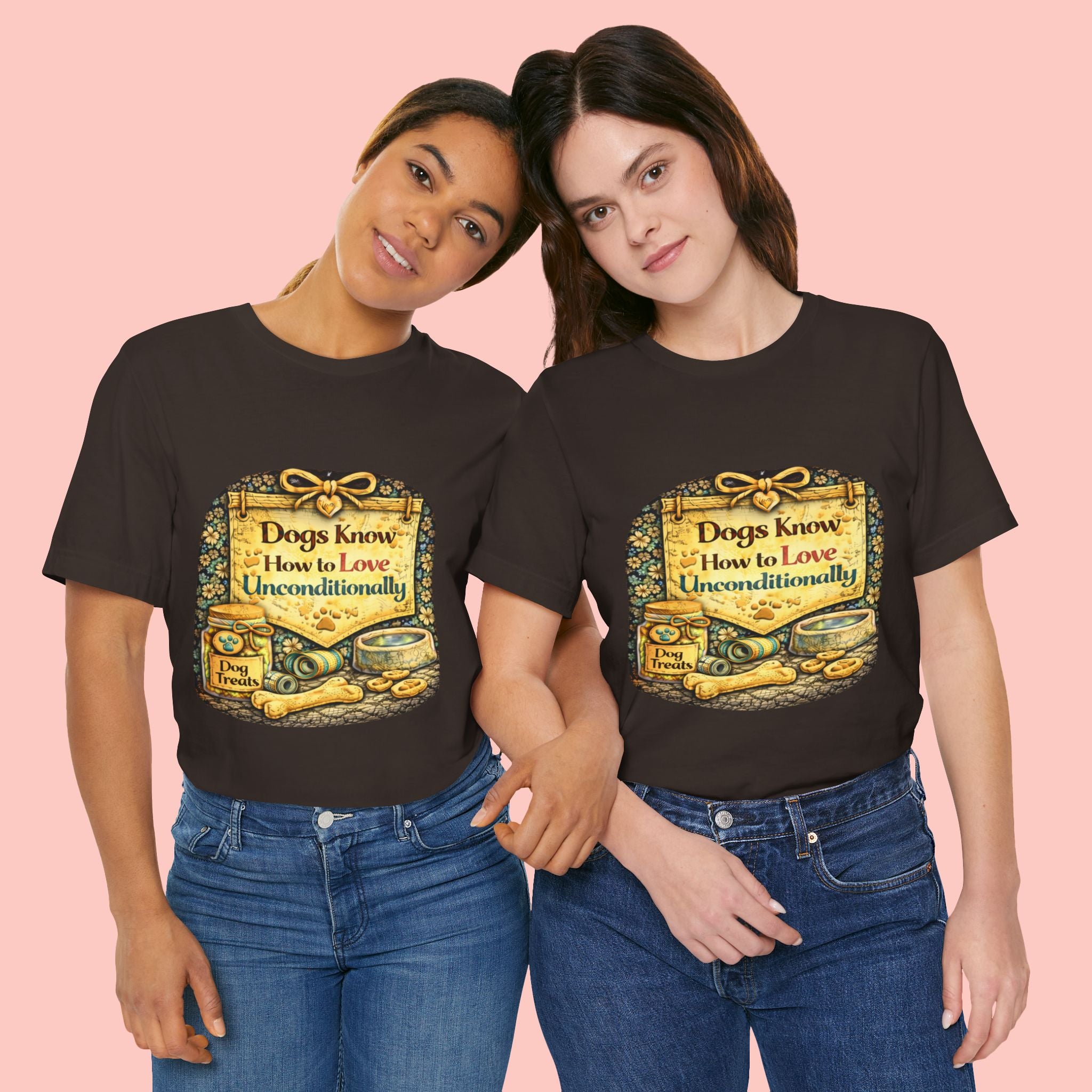 Dog Lovers T‑Shirt – "Dogs Know How to Love Unconditionally" Vintage Design