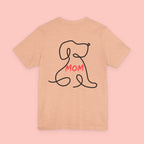 Mom Dog Line Art Tee — Mother's Day Pet Mom T‑Shirt