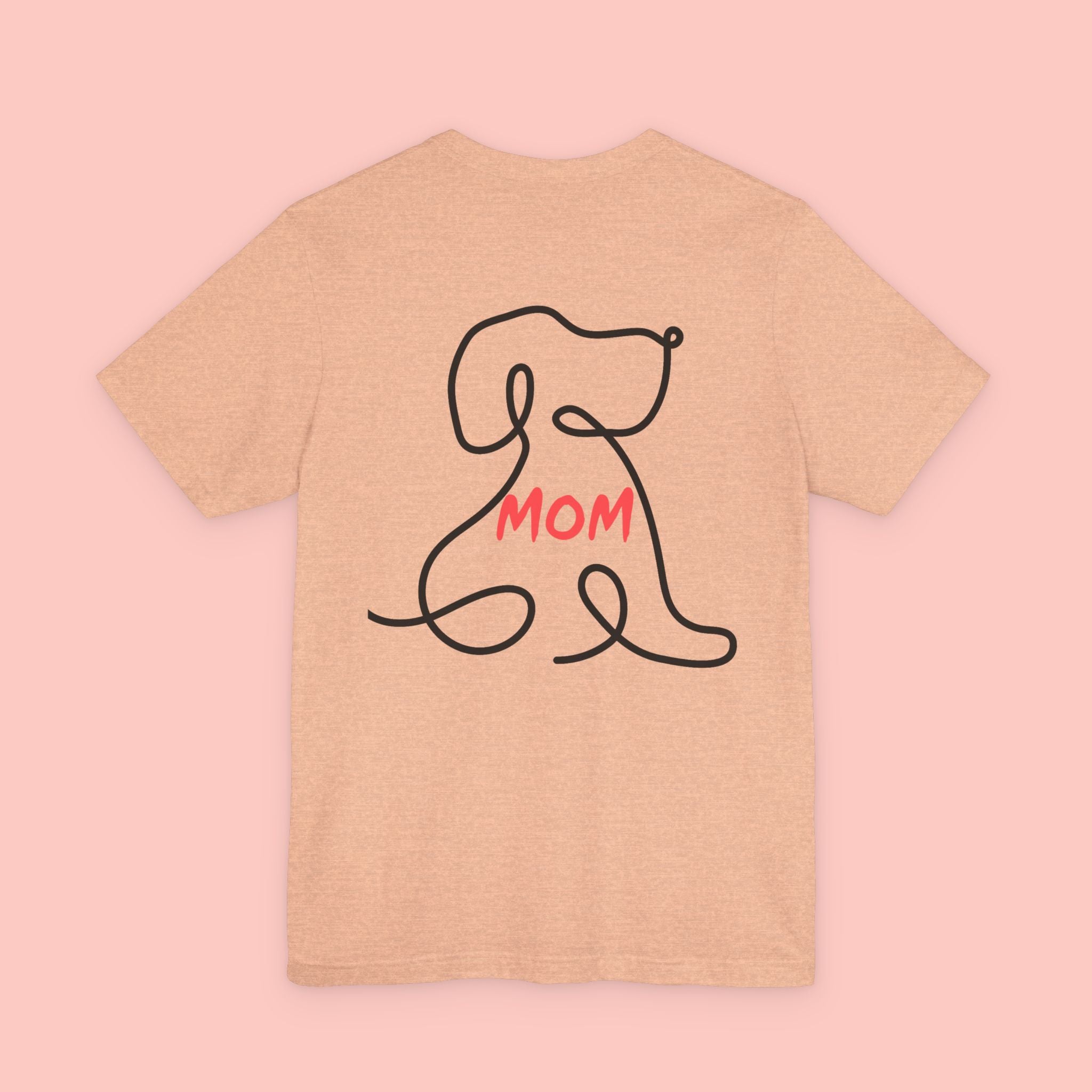 Mom Dog Line Art Tee — Mother's Day Pet Mom T‑Shirt