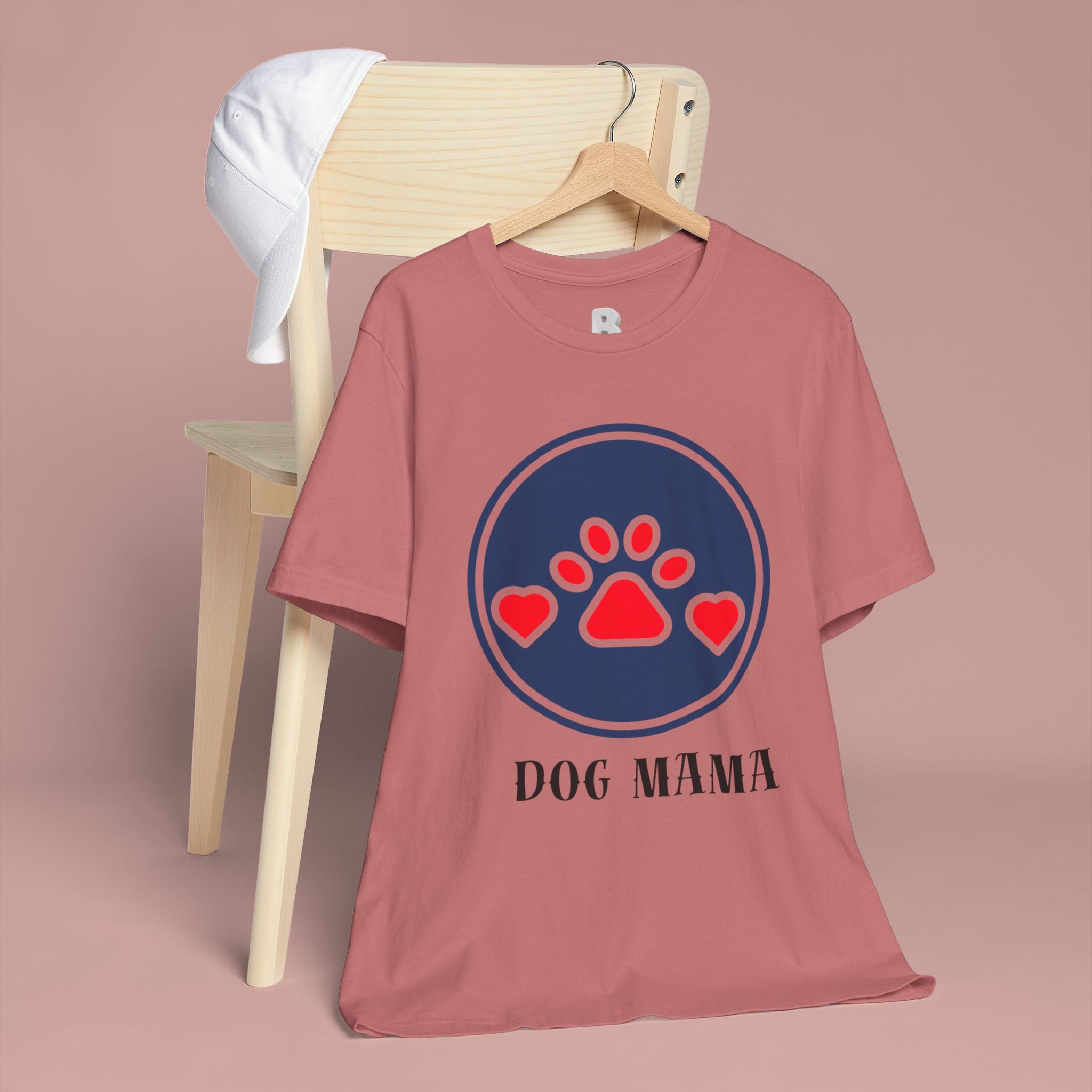 Dog Mama T-Shirt — Cute Paw & Heart Graphic Tee for Dog Lovers