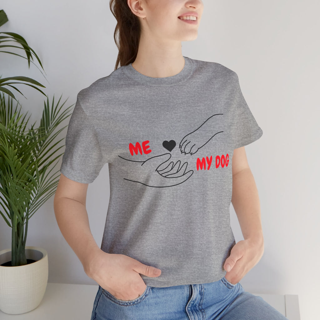 T-Shirt — "Me  My Dog" Minimalist Paw & Hand Illustration