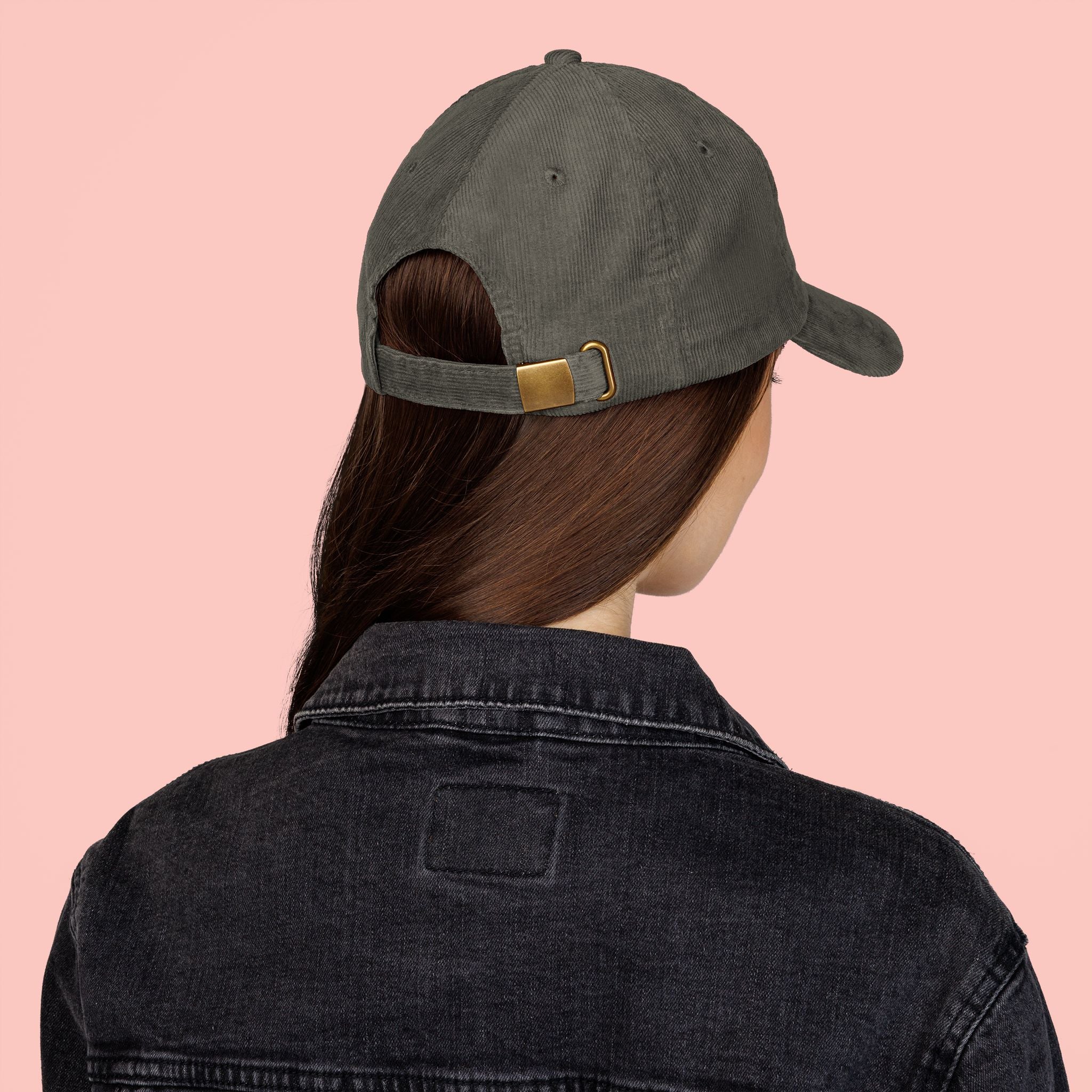 Corduroy Dog Mom Embroidered Cap — Vintage Pet Lover Baseball Hat