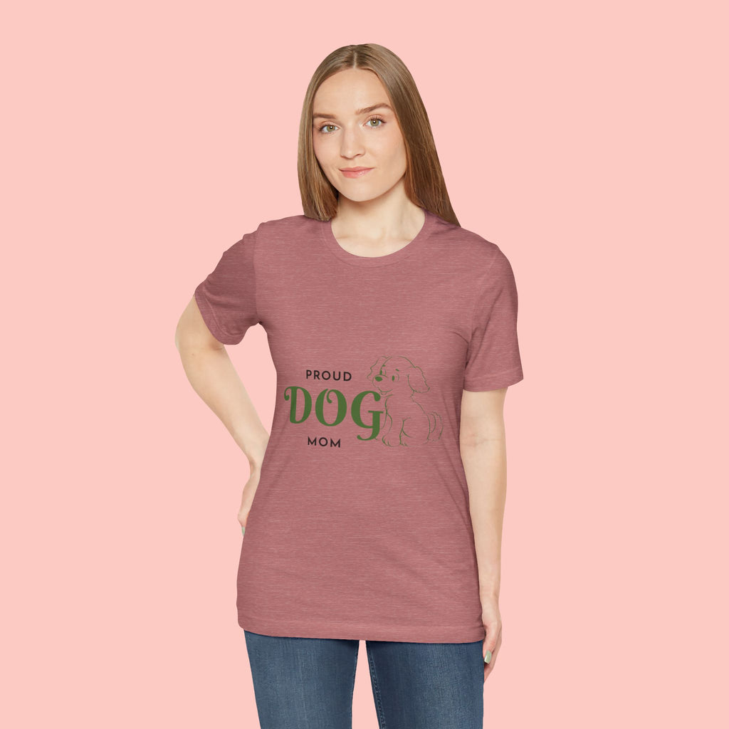 Proud Dog Mom T-Shirt – Cute Paw Print & Puppy Graphic Tee