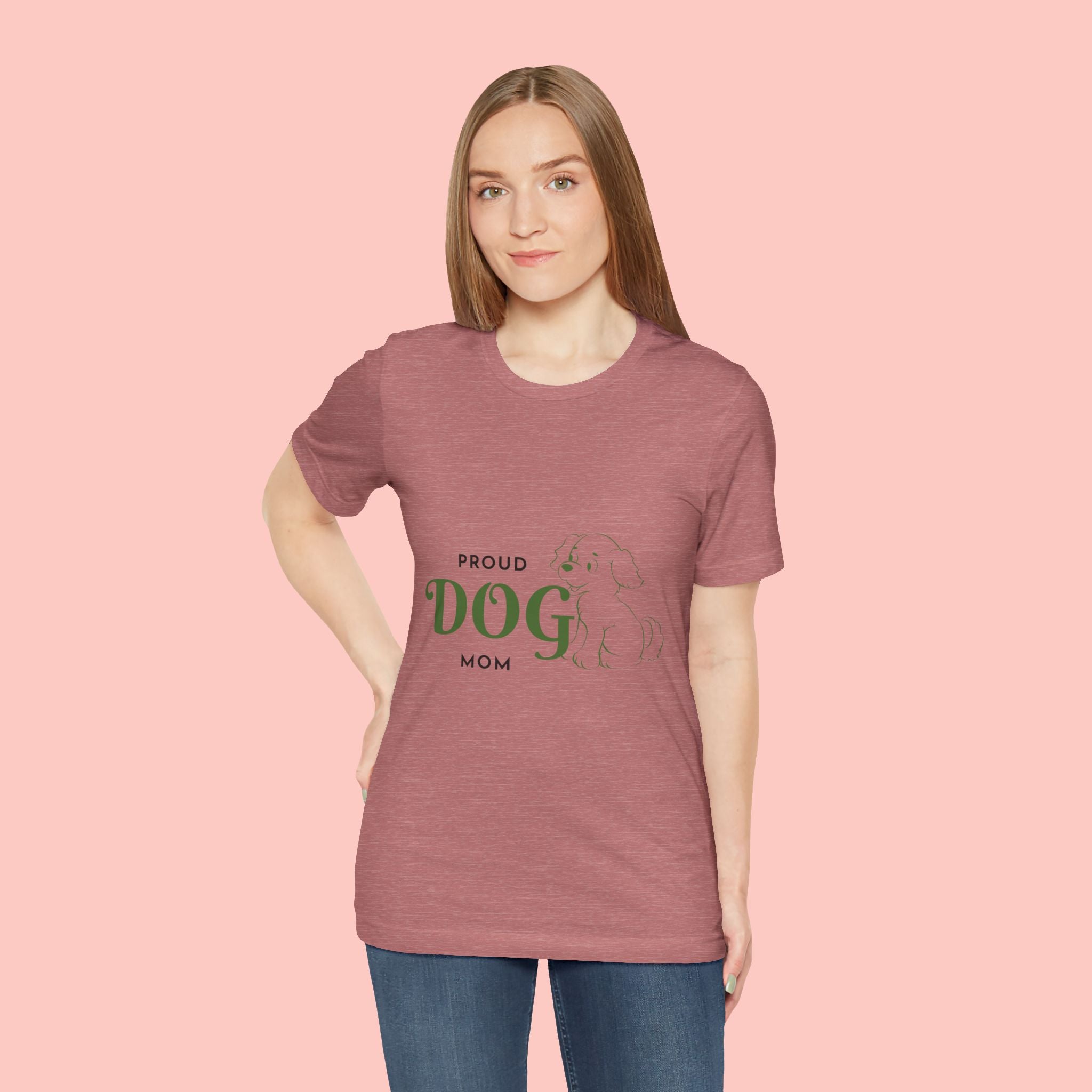 Proud Dog Mom T-Shirt – Cute Paw Print & Puppy Graphic Tee