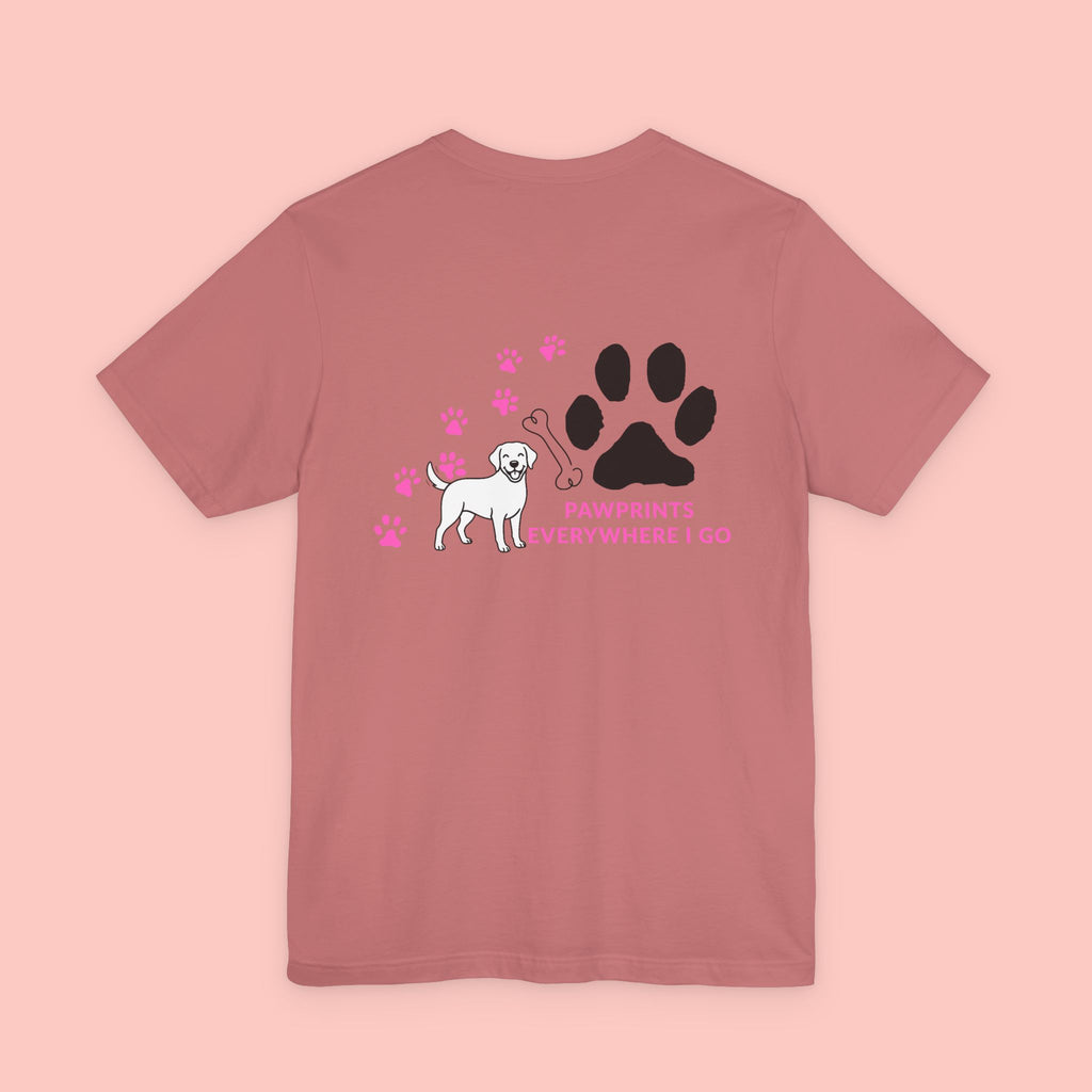 Pawprints Everywhere Tee — Dog Lover Short Sleeve Shirt