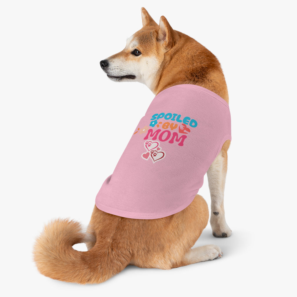 Pet Tank - "Spoiled by Mom" Cute Floral Dog & Cat Tank Top